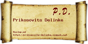 Prikosovits Delinke névjegykártya